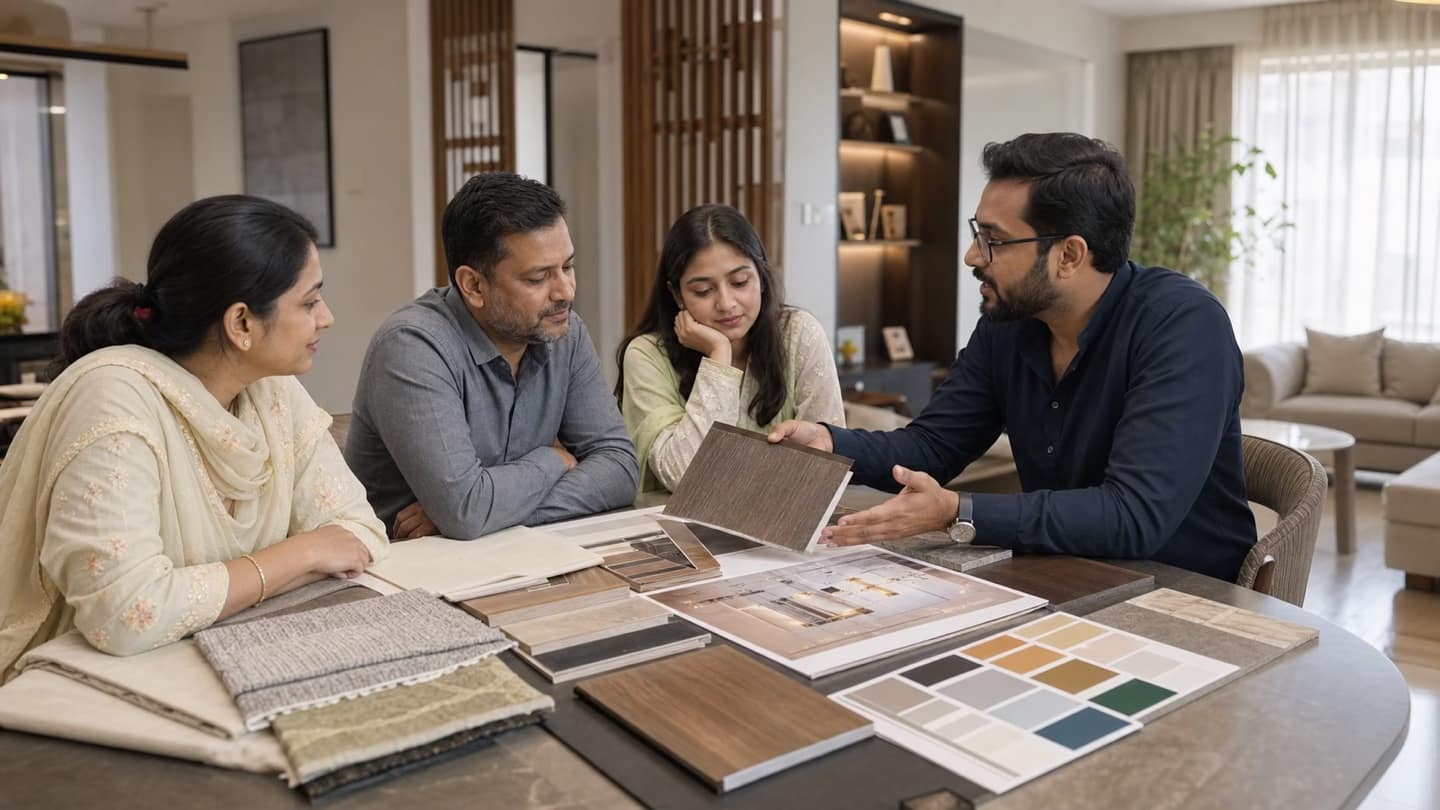 Bangladeshi family planning apartment interiors with a designer